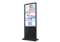 اللافتات الرقمية 75 &quot;Floor Mount 4K Indoor LCD Display Totem Advertising لمركز التسوق