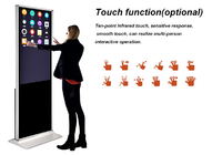 55 بوصة داخلي حامل أرضي Wifi Touch Screen Kiosk Digital Signage Lcd Advertising