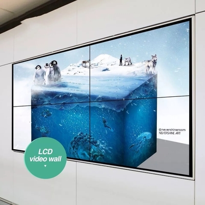 داخلي 46 49 55 بوصة نظام الدوائر التلفزيونية المغلقة LCD فيديو الجدار 4K 3x3 2x2 إطار لوحة الحائط فيديو LCD