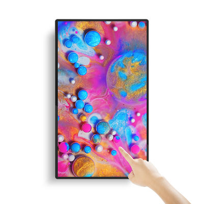 65 بوصة 4K Ultra HD إشارة رقمية مثبتة على الحائط مع 4 ملم / 10 ملم الحواف المتشابكة و لوحة لمسة الأشعة تحت الحمراء