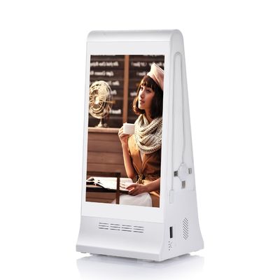 8 بوصة سطح الطاولة الرقمية طلب مكالمة عرض شاشة LCD إعلان لاعب مع البنك الطاقة القائمة