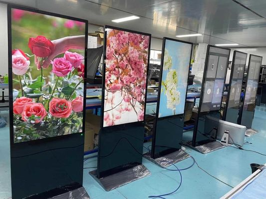 75 الإشارات الرقمية الوقوفة في الداخل شاشة LCD رقيقة للغاية كاملة الشاشة