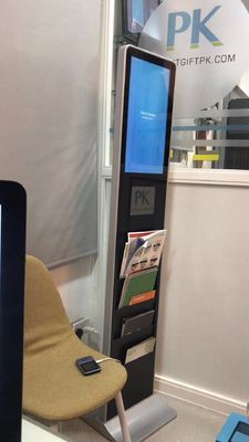 كشك لافتات رقمية قائم على الأرض مقاس 21.5-65 بوصة بدقة 1920 × 1080