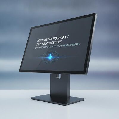 نسبة تباين 5000 1 شاشة عرض لافتات تعمل باللمس توفر وقت استجابة يصل إلى 8 مللي ثانية محسّن لأكشاك المعلومات التفاعلية