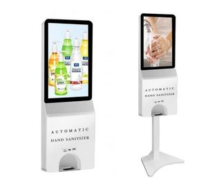 شاشة LCD داخلية تعمل باللمس الإشارات الرقمية مع موزع المطهر اليدوي التلقائي