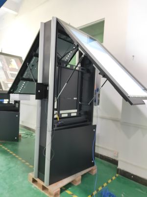 IP65 الفولاذ المغلف بالزيك LG IPS الشاشة الرقمية الخارجية متعددة اللغات 50000 ساعة عمر طويل