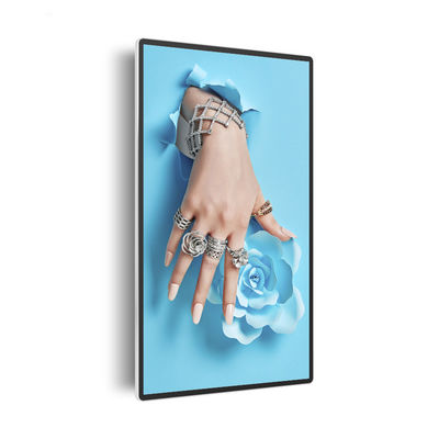 Digital Signage OEM RK3399 شاشة تعمل باللمس مثبتة على الحائط 500 درجة سطوع AC240V VGA